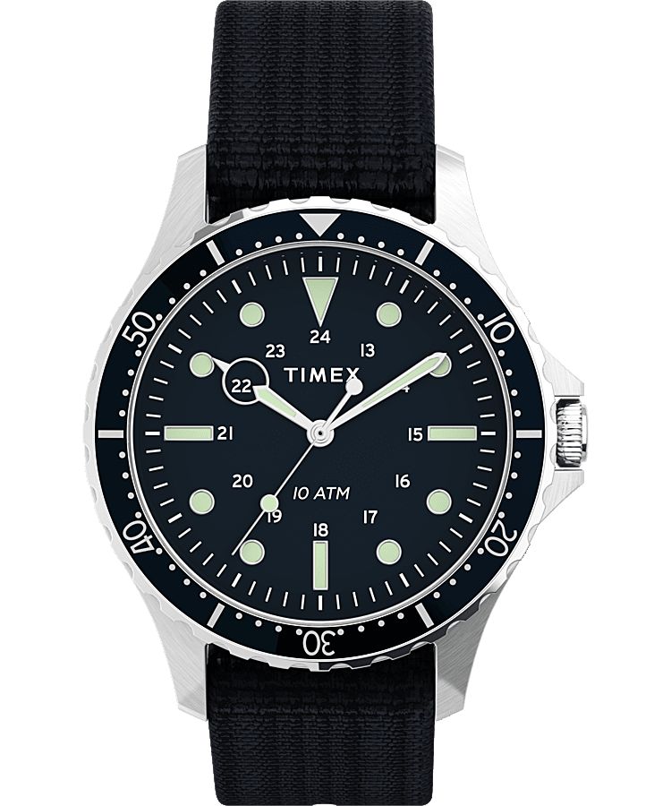 Montres D'inspiration Militaire Timex Navi XL 41mm Fabric Slip-Thru  Grise Bleu Marine Bleu Homme|TNYR-07843891