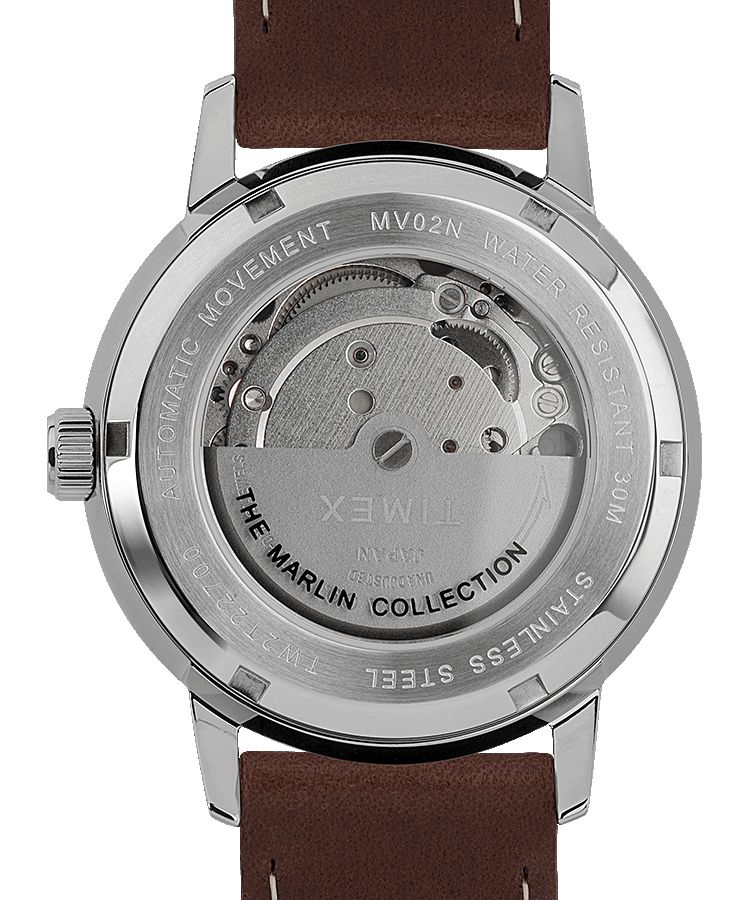 Montres Automatiques Timex Marlin? 40mm Cuir  Marron Argent Homme|LXGZ-95354536