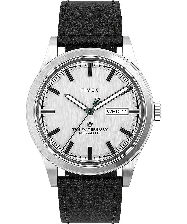 Montres Automatiques Timex Waterbury Traditional 39mm Cuir  Grise Noir Homme|EDRE-52066507