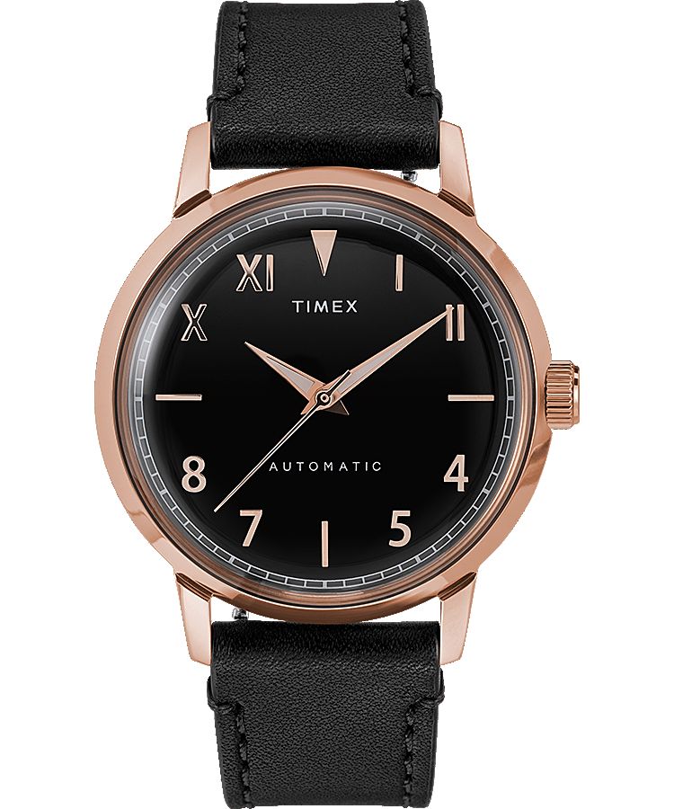 Montres Automatiques Timex Marlin? California Dial 40mm Cuir  Doré Noir Homme|YQBW-01837253