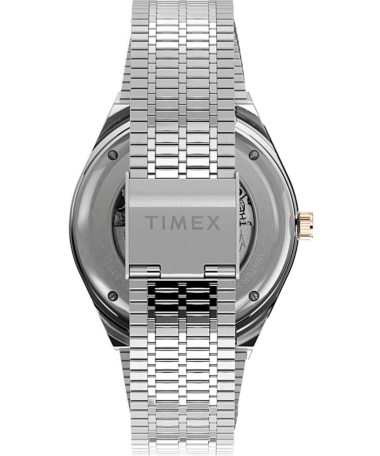 Montres Automatiques Timex M79 40mm Stainless Steel  Grise Marron Homme|MHJJ-87636171