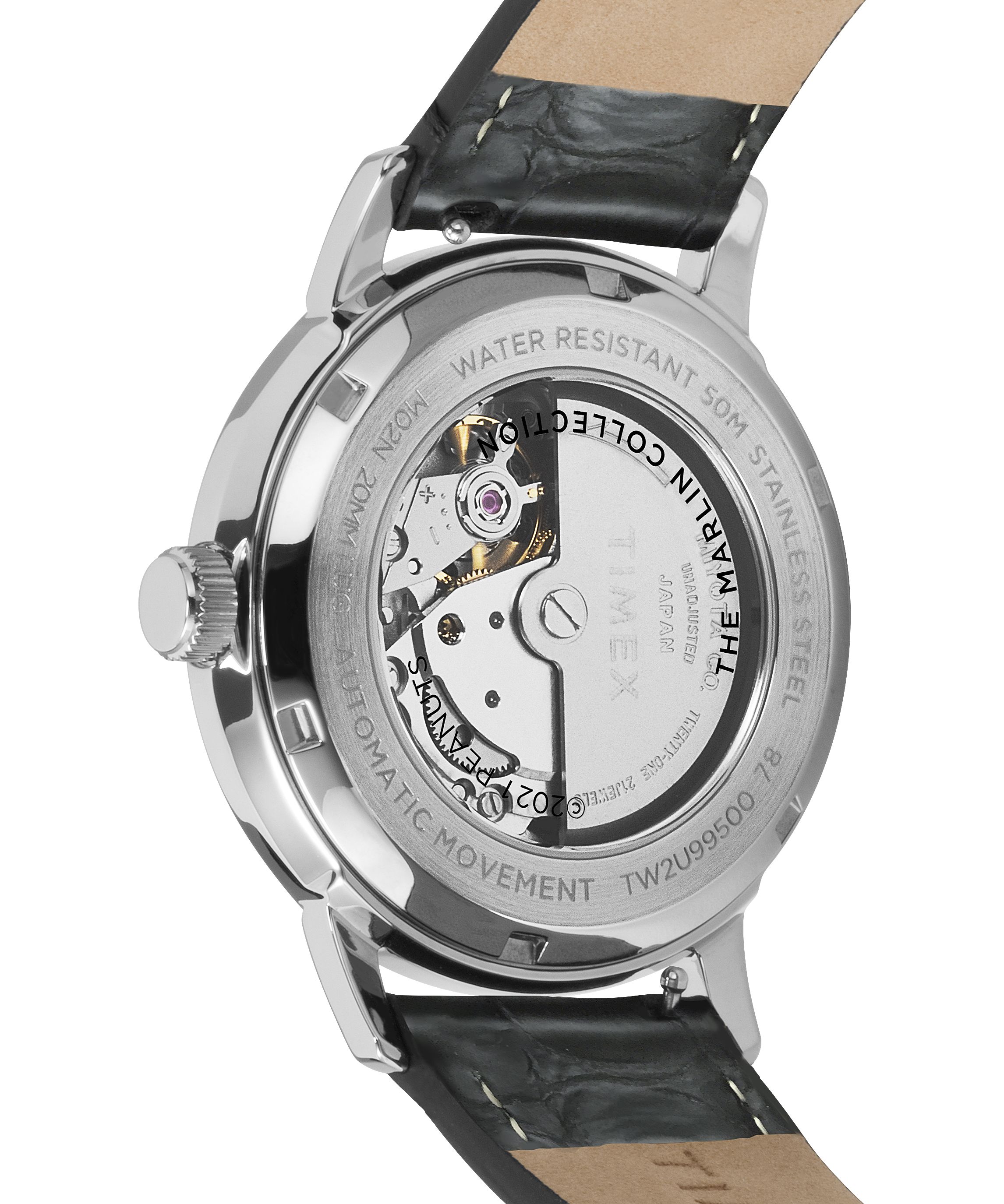 Montres Automatiques Timex Marlin? x Peanuts Featuring Snoopy Secret Agent 40mm  Noir Argent Homme|JTCP-37005062