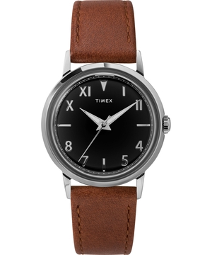 Montres D'inspiration Vintage Timex Marlin? Hand-Wound California Dial 34mm Cuir  Marron Noir Homme|SYBO-28243418