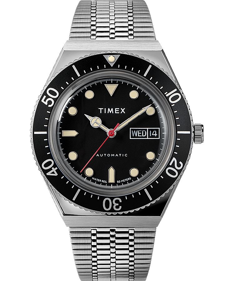 Montres D'inspiration Vintage Timex M79 40mm Stainless Steel  Noir Homme|XXAQ-42314056