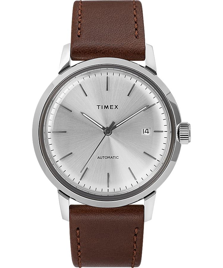 Montres D'inspiration Vintage Timex Marlin? 40mm Cuir  Marron Argent Homme|FSZS-36136589