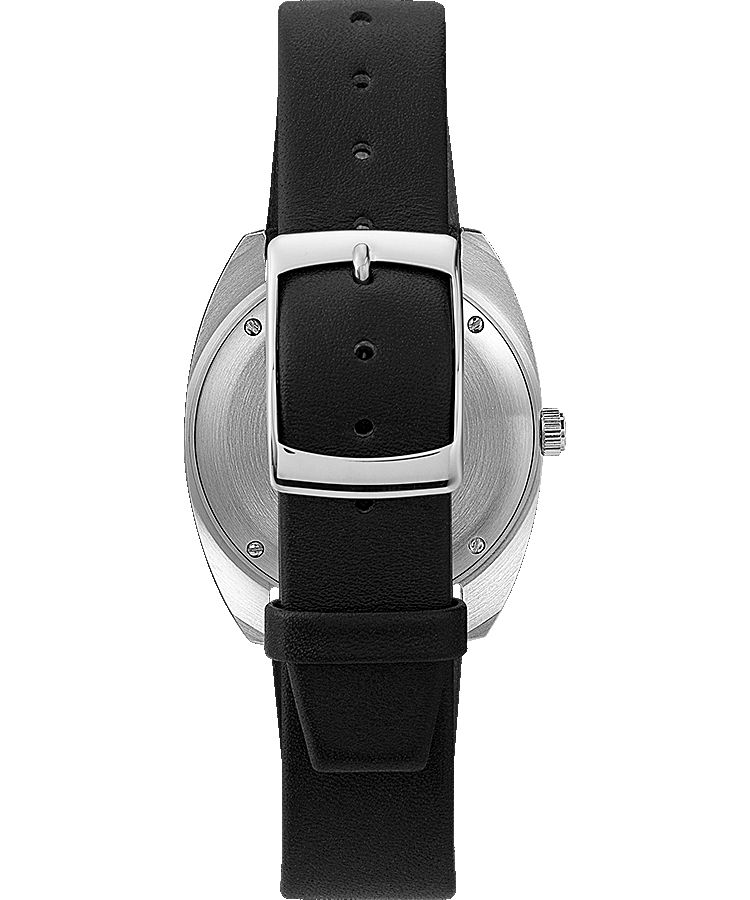 Montres D'inspiration Vintage Timex 1978 Reissue Day-Date 37mm Cuir  Noir Argent Homme|MLZH-50743975