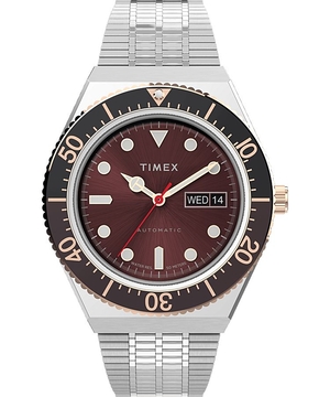 Montres D'inspiration Vintage Timex M79 40mm Stainless Steel  Grise Marron Homme|YFPJ-66608211