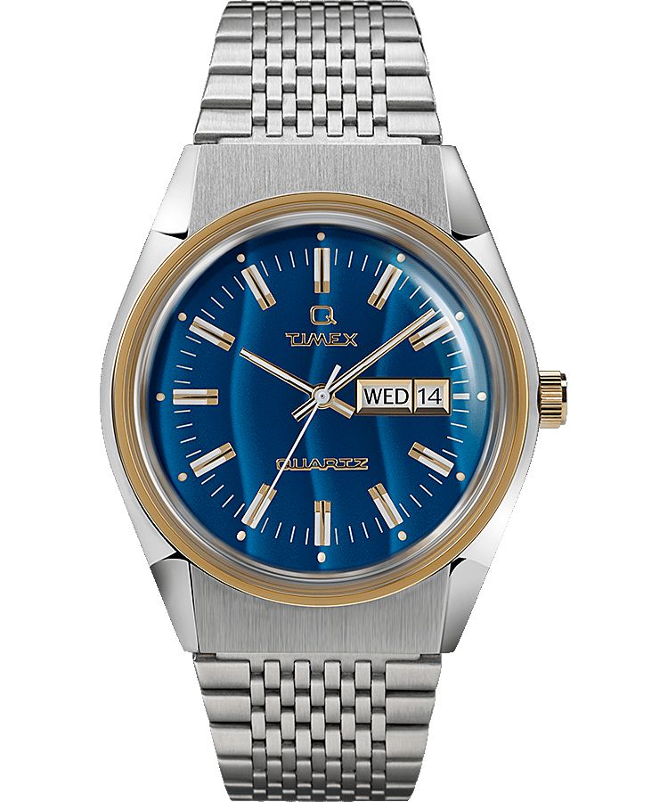 Montres D'inspiration Vintage Timex Reissue Falcon Eye 38mm Stainless Steel  Bleu Doré Homme|AZLV-19973740