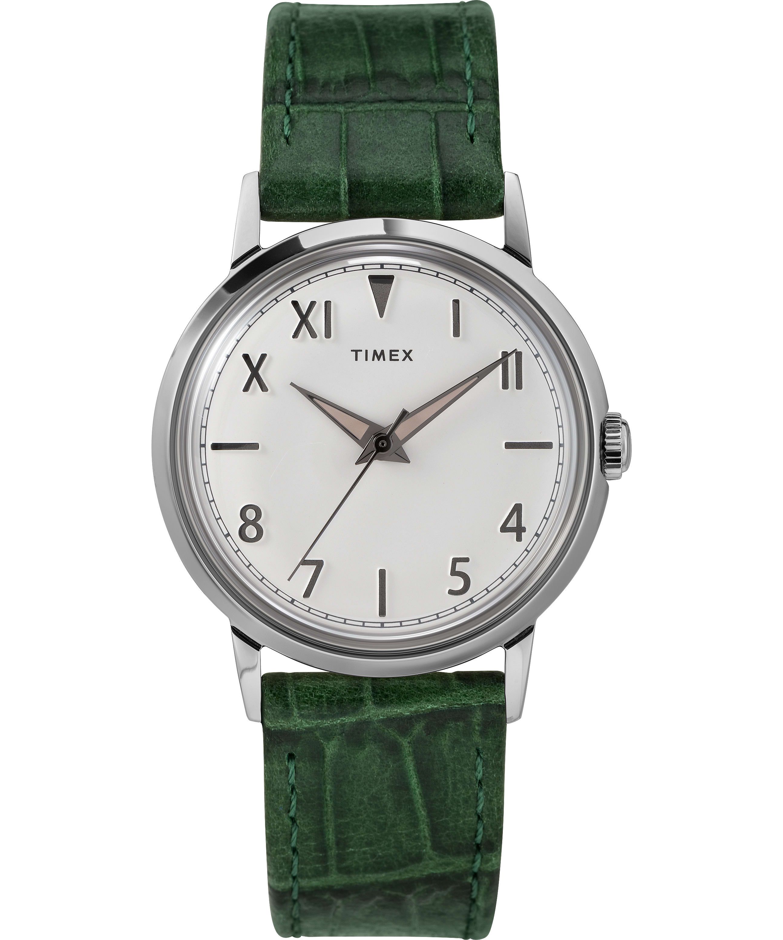 Montres D'inspiration Vintage Timex Marlin? Hand-Wound California Dial 34mm Cuir  Grise Argent Homme|QDMY-95506388