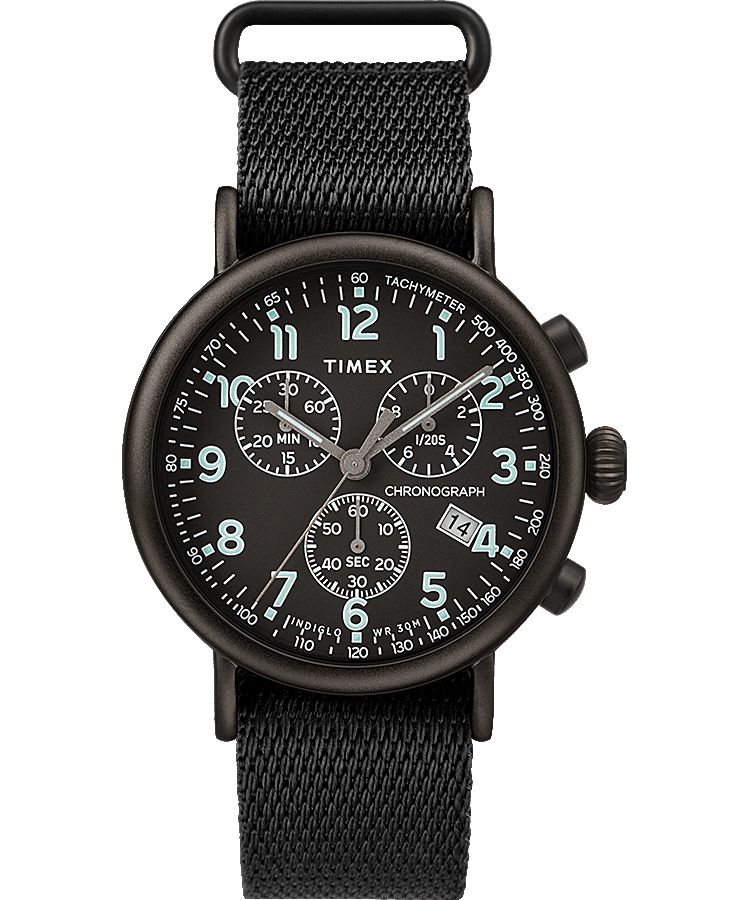 Montres Chronographes Timex Standard 41mm Fabric  Noir Homme|MFLU-98491781