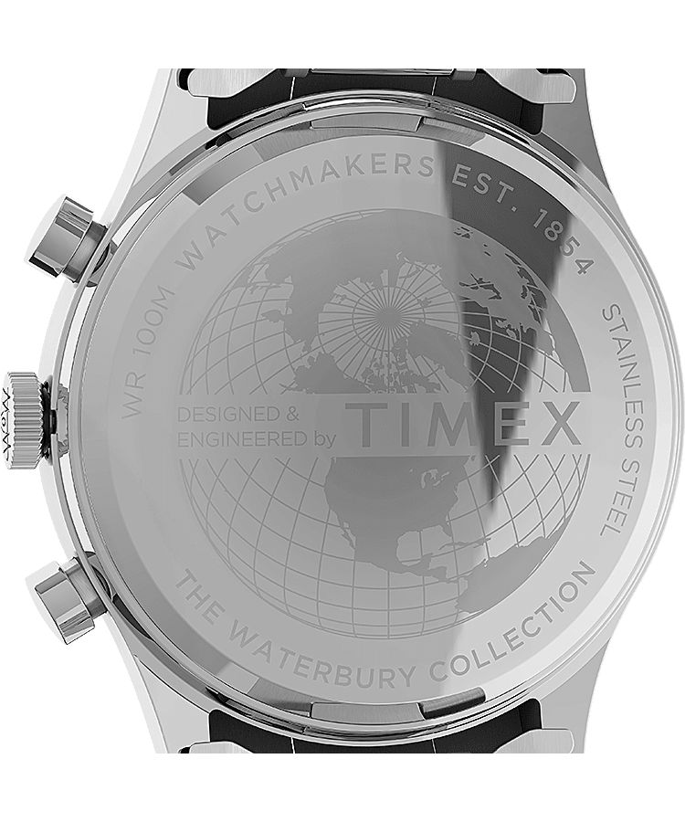 Montres Chronographes Timex Waterbury Traditional 42mm Stainless Steel  Grise Bleu Homme|LUQS-56397585