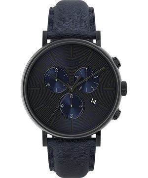 Montres Chronographes Timex Fairfield 41mm Cuir  Bleu Homme|RHLY-12455239