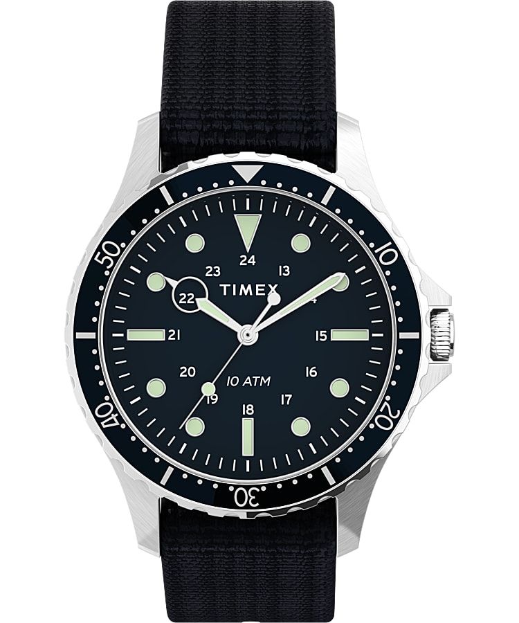 Montres Inspirées Des Plongeurs Timex Navi XL 41mm Fabric Slip-Thru  Grise Noir Homme|WQYQ-64203750