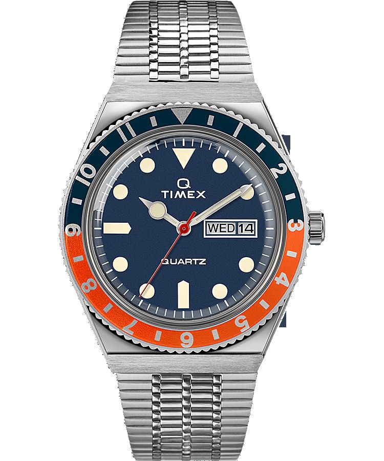 Montres Inspirées Des Plongeurs Timex Reissue 38mm Stainless Steel  Grise Bleu Orange Homme|RKMV-79717110