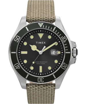 Montres Inspirées Des Plongeurs Timex Harborside Coast 43mm Fabric  Vert Homme|LQQE-38144571