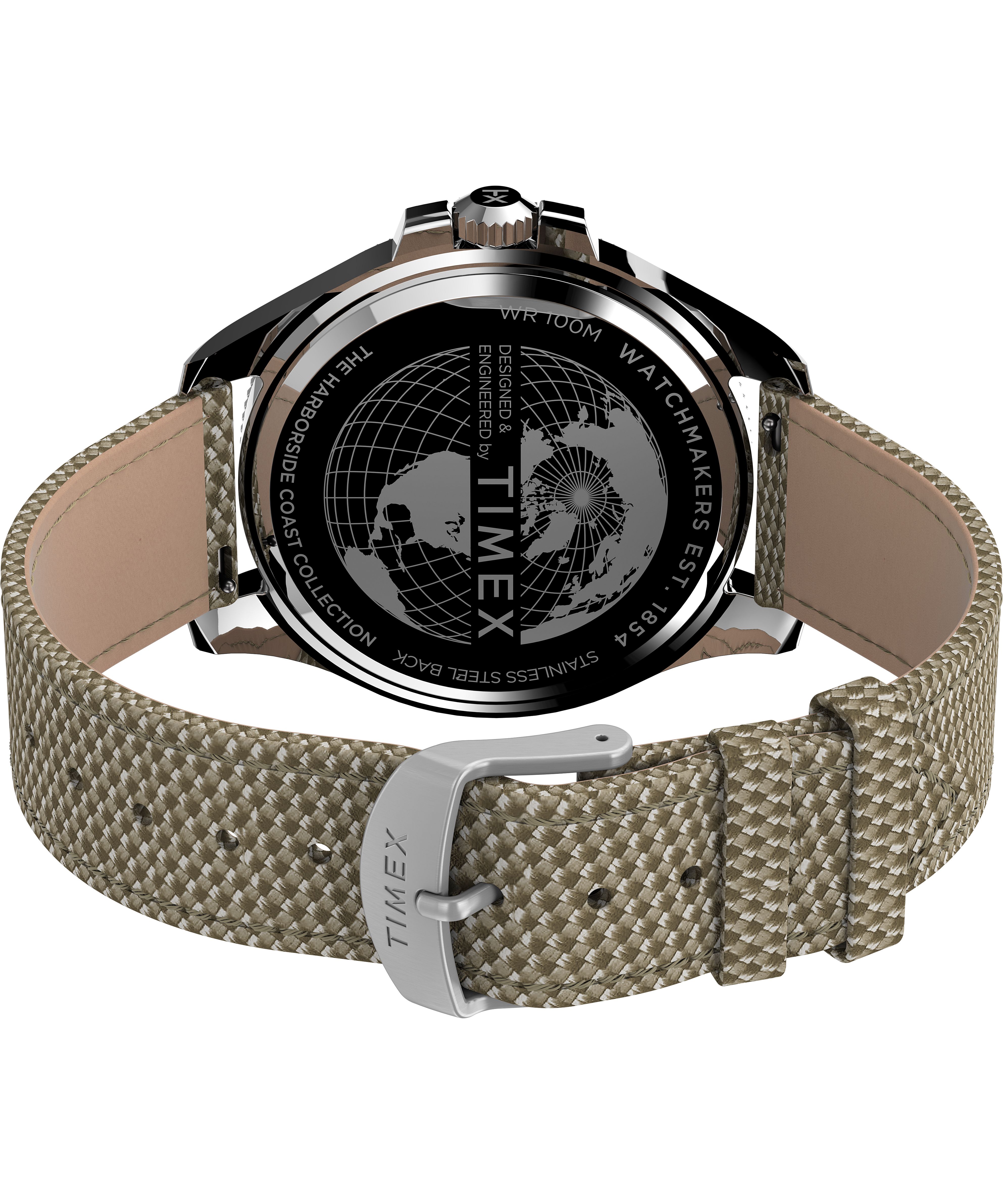 Montres Inspirées Des Plongeurs Timex Harborside Coast 43mm Fabric  Vert Homme|LQQE-38144571