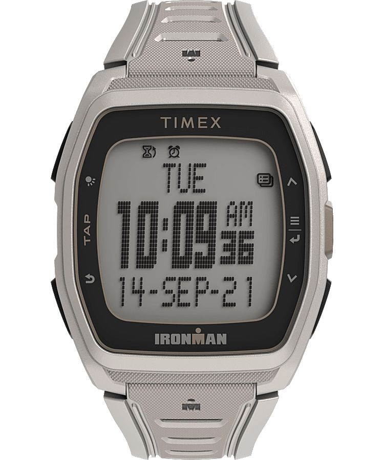 Montres Numériques Timex IRONMAN? T300 Silicone  Blanche Noir Homme|SNCB-61752739