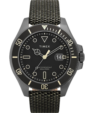 Montres Inspirées Des Plongeurs Timex Harborside Coast 43mm Fabric  Vert Homme|WTQC-97616185