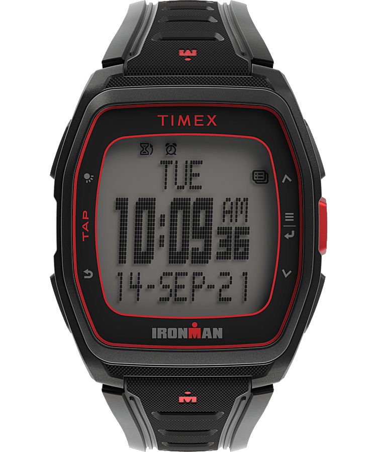 Montres Numériques Timex IRONMAN? T300 Silicone  Noir Rouge Homme|CXEU-53717132