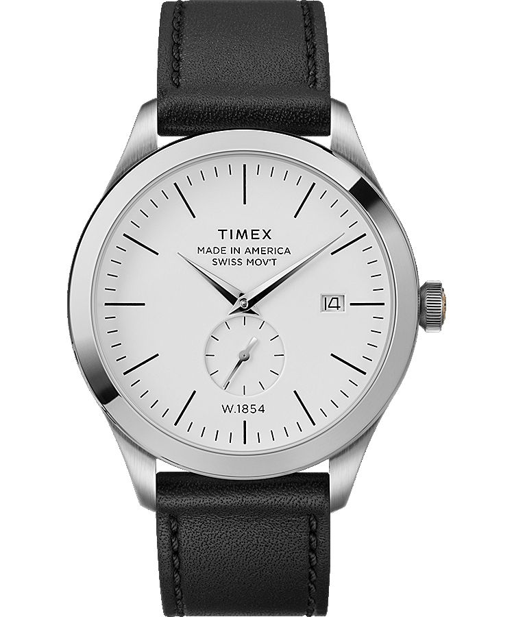 Montres En Cuir Timex American Documents? 41mm  Grise Noir Blanche Homme|EGVI-33925312