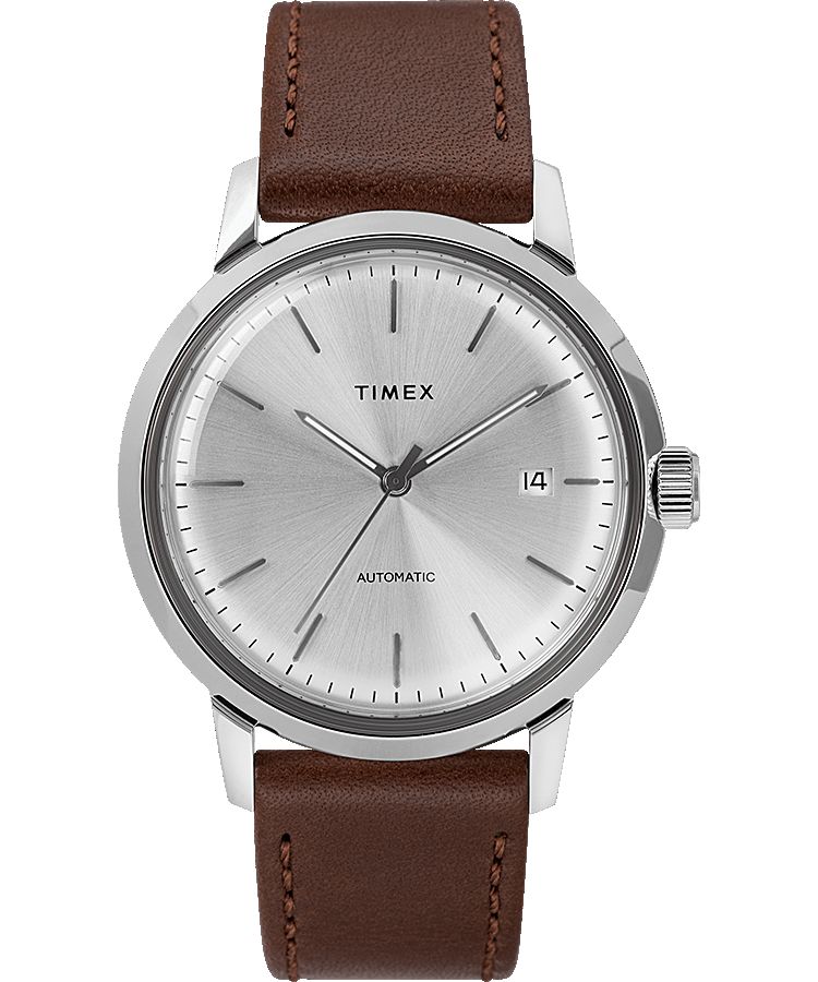 Montres En Cuir Timex Marlin? 40mm  Marron Argent Homme|IGGC-73872802