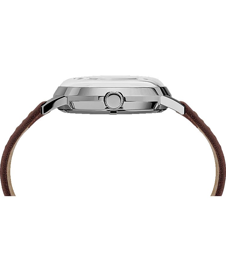 Montres En Cuir Timex Marlin? 40mm  Marron Argent Homme|IGGC-73872802