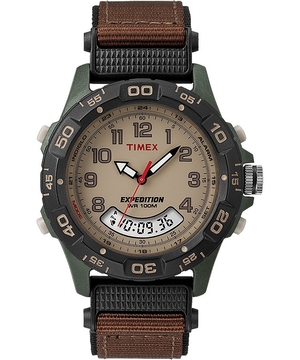 Montres En Cuir Timex Expedition 39mm Fabric  Marron Noir Homme|CANB-37670957