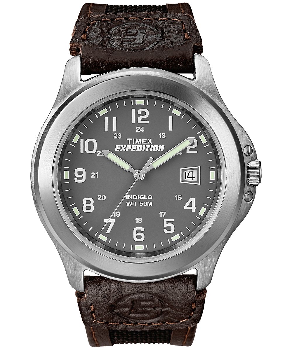 Montres En Cuir Timex Expedition Metal Field 40mm  Argent Noir Grise Homme|NGYA-51162877