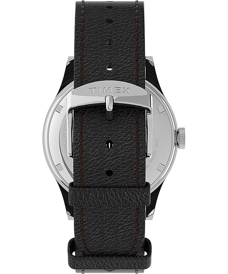 Montres En Cuir Timex Waterbury Traditional Day-Date 39mm  Grise Noir Argent Homme|XDVL-19522904