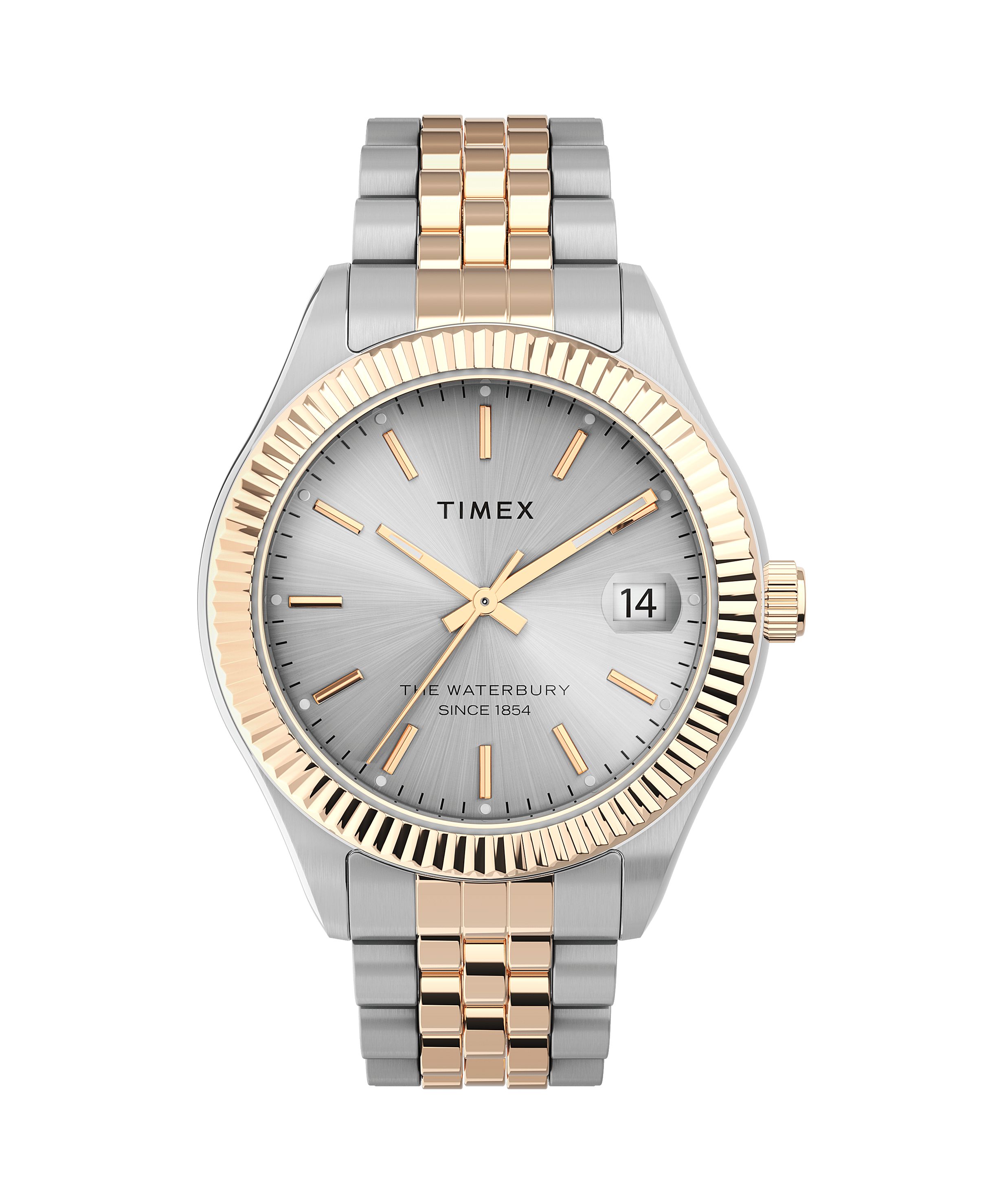 Montres Bracelet Timex Waterbury Legacy 34mm Stainless Steel  Argent Femme|XYXH-73243194