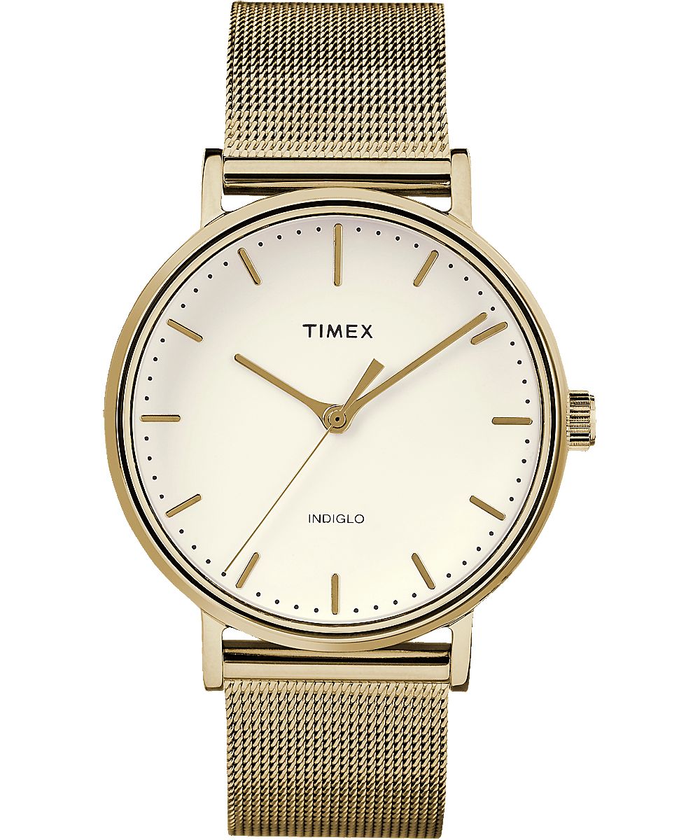 Montres Bracelet Timex Fairfield 37mm  Doré Beige Femme|WTCE-73185003