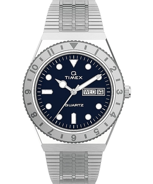 Montres Bracelet Timex 36mm Stainless Steel  Grise Bleu Femme|RKEU-68896870