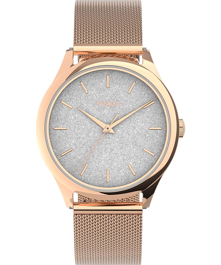 Montres Bracelet Timex Celestial Opulence 32mm Stainless Steel  Rose Doré Blanche Femme|NVQF-61603056