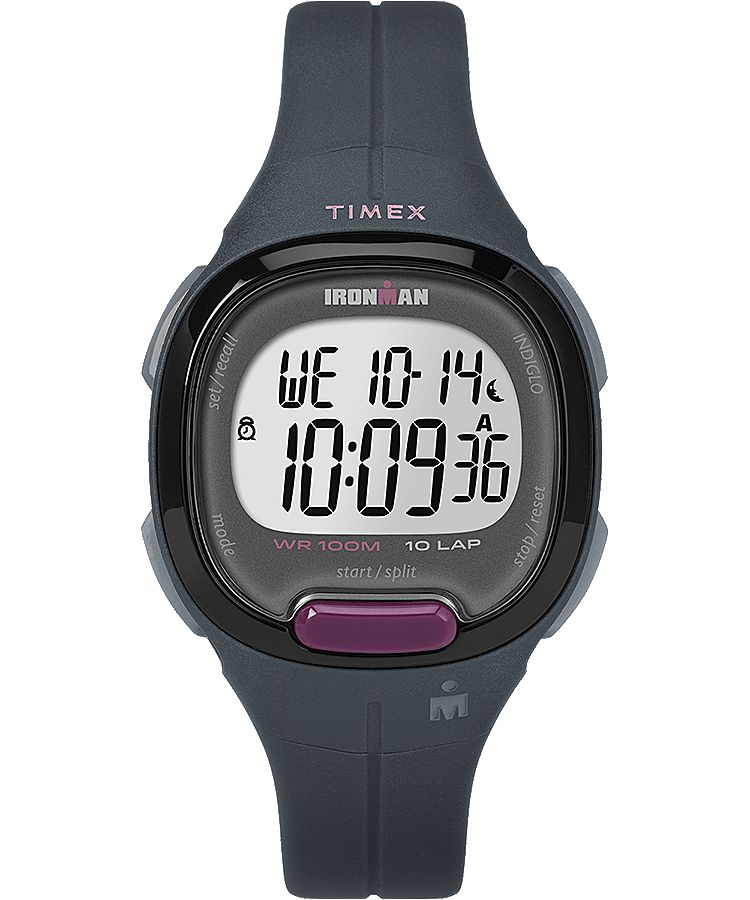 Montres De Sport Timex Ironman Transit 33mm Mid-Size Resin  Grise Noir Femme|WKFD-78490653