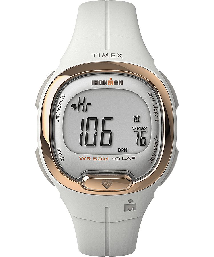 Montres De Sport Timex IRONMAN? Transit+ 33mm  Blanche Rose Doré Femme|HXQY-00189098