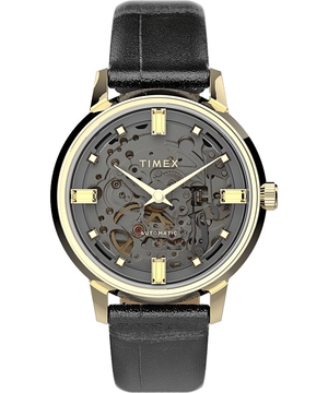 Montres En Cristal Timex Unveil 38mm Cuir  Doré Noir Grise Femme|YOUJ-78126503