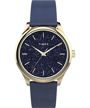 Montres En Cristal Timex Celestial Opulence 32mm Textured Fabric  Bleu Femme|PQSG-70408807