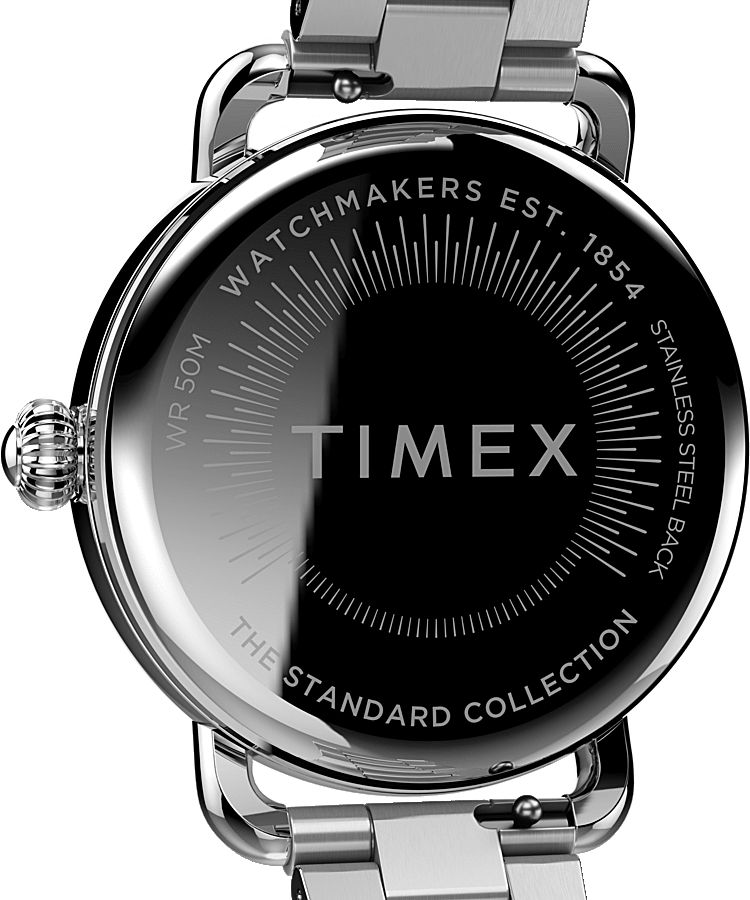 Montres Bracelet Timex Standard 34mm Stainless Steel  Argent Femme|UFTE-33247492