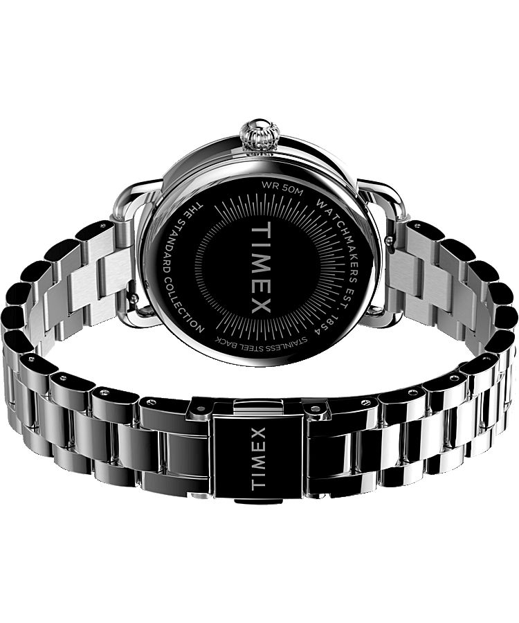 Montres Bracelet Timex Standard 34mm Stainless Steel  Argent Femme|UFTE-33247492